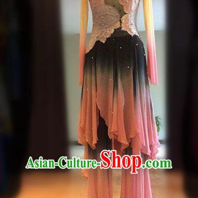 Traditional Ancient Chinese National Folk Dance Costume, Elegant Hanfu China Classical Dance Dress Clothing for Women