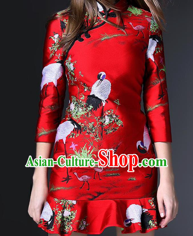 Chinese Traditional Flower Silk Fabric Brocade Embroidered Fabric Dress Material Chinese Traditional Flower Silk Fabric Brocade Embroidered Fabric Dress Material