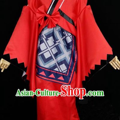 Asian Chinese Traditional Cospaly Han Dynasty Empress Costume, China Elegant Hanfu Peri Red Dress Clothing for Women