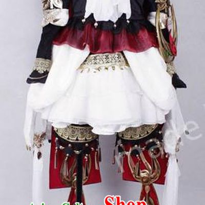 Asian Chinese Traditional Cospaly Little Girl Costume Customization Ming Dynasty Knight Embroidered Costume, China Elegant Hanfu Female General Clothing for Women