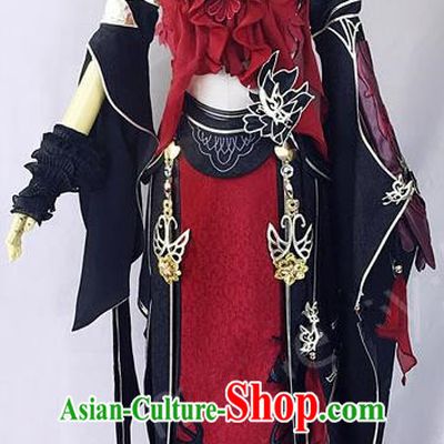 Asian Chinese Traditional Cospaly Customization Ming Dynasty Kung Fu Instructor Swordsman Costume, China Elegant Hanfu Knight-errant Embroidered Clothing for Women