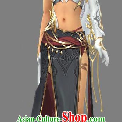 Asian Chinese Traditional Cospaly Costume Customization Ancient Zoroastrianism Female Costume Complete Set, China Elegant Hanfu Saintess Swordsman Clothing for Women