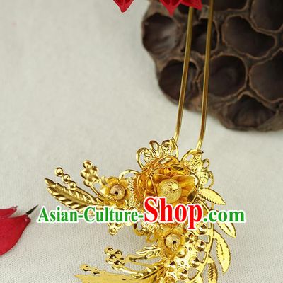 Chinese Ancient Style Hair Jewelry Accessories Wedding Princess Barrettes Hair Stick, Hanfu Xiuhe Suits Bride Handmade Hairpins for Women