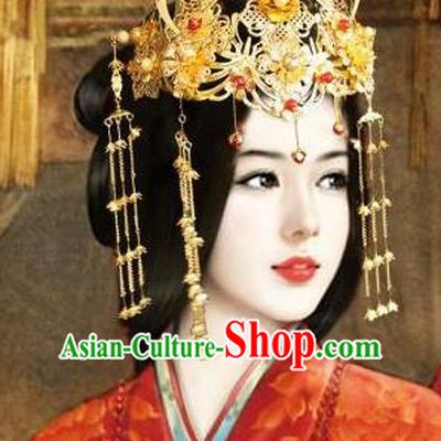 Chinese Ancient Style Hair Jewelry Accessories Wedding Tassel Hairpins, Hanfu Xiuhe Suits Step Shake Bride Handmade Phoenix Coronet for Women