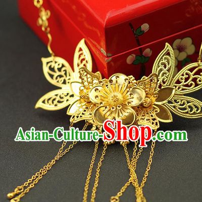 Asian Chinese Ancient Style Jewelry Accessories Wedding Tassel Necklace for Women