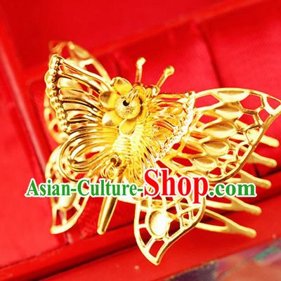 Chinese Ancient Style Hair Jewelry Accessories Wedding Hair Comb, Hanfu Xiuhe Suits Bride Handmade Hairpins for Women