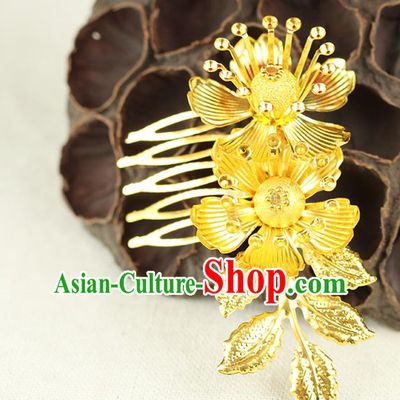 Chinese Ancient Style Hair Jewelry Accessories Wedding Princess Flowers Hair Stick, Hanfu Xiuhe Suits Bride Handmade Hairpins for Women
