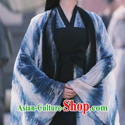 Asian Chinese Traditional Northern and Southern Dynasties Swordswoman Costume and Headpiece Complete Set, Lost Love In Times China Ancient Fairy Princess Dress Clothing