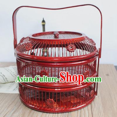 Asian Chinese Photography Props Traditional China Crafts Ancient Cabas Hamper