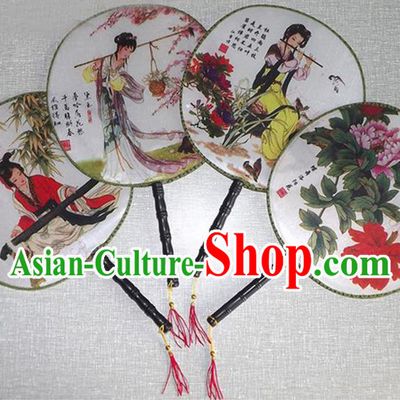 Traditional Chinese Crafts Beauty Fan China Palace Round Fan Imperial Consort Fans for Women