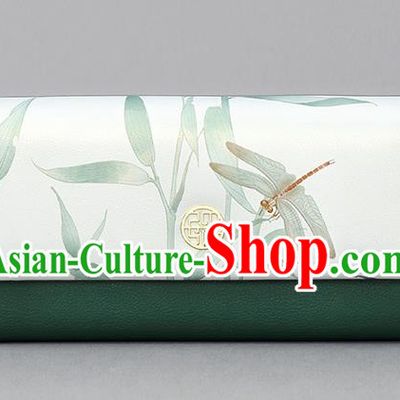 Traditional Handmade Asian Chinese Element Printing Folding Wallet National Handbag Purse for Women