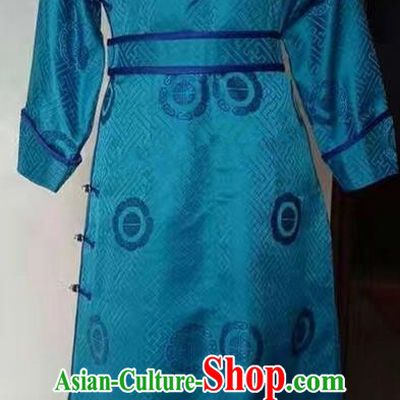 Traditional Chinese Mongol Nationality Dance Costume Mongol Robe, China Mongolian Minority Nationality Clothing for Men
