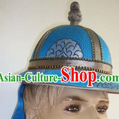 Traditional Handmade Chinese Mongol Nationality Dance Headwear Royal Prince Hat, China Mongolian Minority Nationality Warrior Headpiece for Men