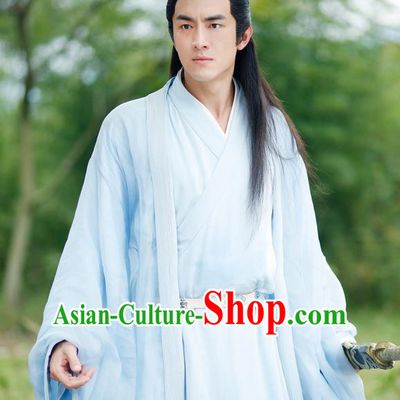 Traditional Ancient Chinese Southern and Northern Dynasties Nobility Childe Costume and Headpiece Complete Set, Chinese North Wei Dynasty Prince Robe Clothing