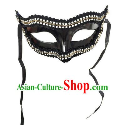 Top Grade Halloween Masquerade Ceremonial Occasions Handmade Model Show Crystal Mask Headwear, Brazilian Carnival Mask for Men