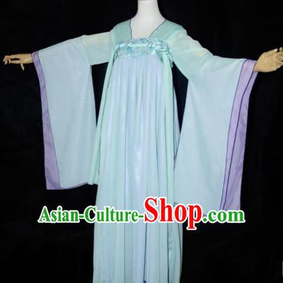 Chinese Ancient Cosplay Tang Dynasty Princess Fairy Green Dress, Chinese Traditional Hanfu Clothing Chinese Palace Lady Costume for Women