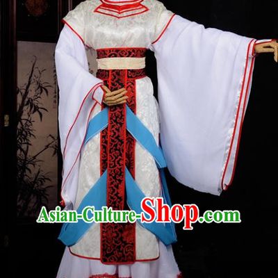 Chinese Ancient Cosplay Tang Dynasty Princess Embroidery Dress, Chinese Traditional Hanfu Clothing Chinese Fairy Costume for Women