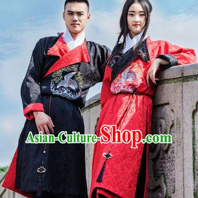 Traditional Chinese Ming Dynasty Blades Hanfu Costume, China Ancient Imperial Guards Embroidery Clothing for Men for Women
