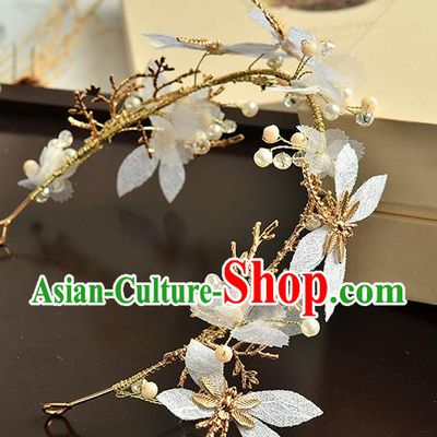 Top Grade Handmade Chinese Classical Hair Accessories Baroque Style Dragonfly Headband, Bride Hair Sticks Hair Clasp for Women
