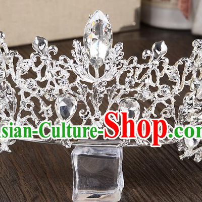 Top Grade Handmade Chinese Classical Hair Accessories Baroque Style Crystal Princess Royal Crown, Hair Sticks Hair Jewellery Hair Coronet for Women