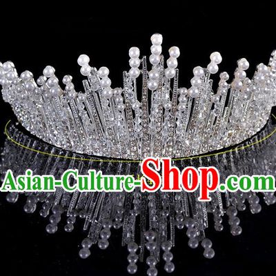 Top Grade Handmade Hair Accessories Baroque Style Palace Princess Wedding Crystal Vintage Royal Crown, Bride Hair Kether Jewellery Imperial Crown for Women
