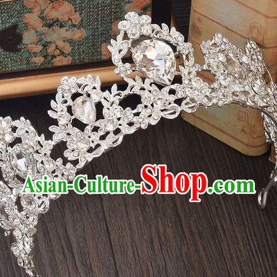 Top Grade Handmade Hair Accessories Baroque Style Wedding Princess Full Dress Crystal Royal Crown, Bride Toast Hair Kether Jewellery Imperial Crown for Women
