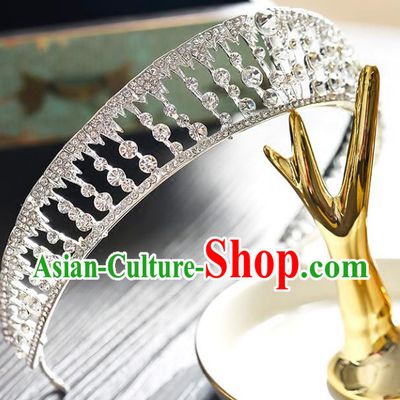 Top Grade Handmade Hair Accessories Baroque Queen Crystal Royal Crown, Bride Wedding Hair Kether Jewellery Imperial Crown for Women
