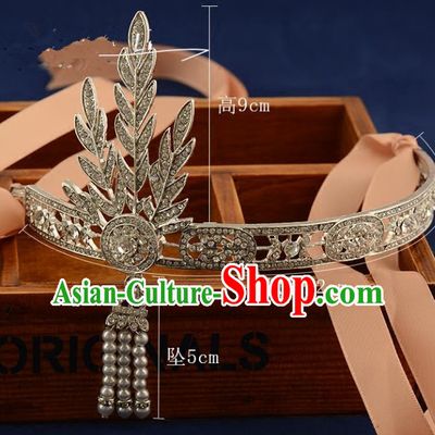 Top Grade Handmade Hair Accessories Baroque Queen Crystal Tassel Royal Crown, Bride Wedding Hair Kether Jewellery Imperial Crown for Women