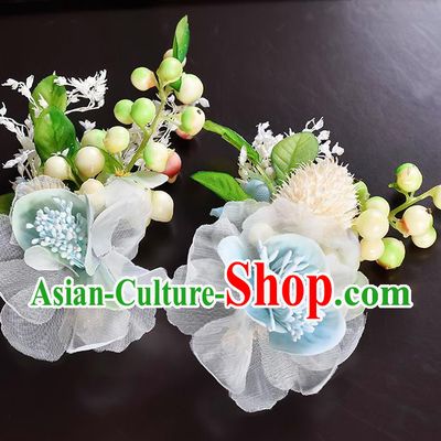 Top Grade Handmade Chinese Classical Hair Accessories Princess Wedding Baroque Headwear Flowers Hair Claw Hair Claw for Women