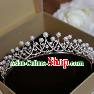Top Grade Handmade Hair Accessories Baroque Crystal Imperial Crown, Bride Wedding Hair Jewellery Princess Crown for Women