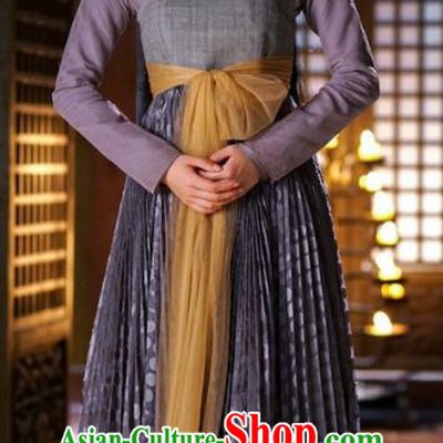 Traditional Chinese Southern and Northern Dynasties Chivalrous Women Costume and Headpiece Complete Set, Lost Love In Times Chinese Ancient Fairy Swordswoman Hanfu Dress