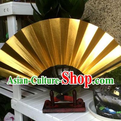 Traditional Chinese Crafts Folding Fan China Sensu Golden Fan