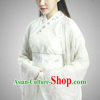 Traditional Chinese Handmade Ming Dynasty Fairy Embroidery Costume and Headpiece Complete Set, Chinese Princess Palace Lady Hanfu Dress for Women