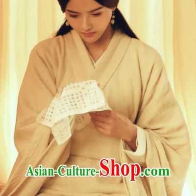 Traditional Chinese Handmade Three Kingdoms Period Imperial Concubine Costume and Headpiece Complete Set, The Advisors Alliance Chinese Ancient Imperial Consort Hanfu Dress