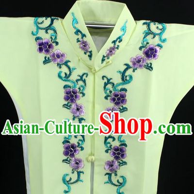 Traditional China Beijing Opera Young Lady Costume Yellow Collar Protectors, Ancient Chinese Peking Opera Embroidery Clothing