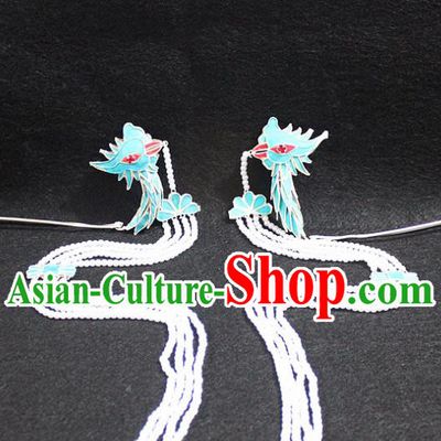 Traditional China Beijing Opera Young Lady Hair Accessories Phoenix Tassel Step Shake, Ancient Chinese Peking Opera Hua Tan Diva Hairpins