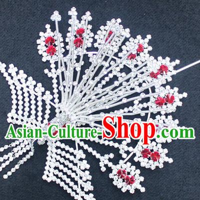 Traditional China Beijing Opera Young Lady Hair Accessories Phoenix Tassel Step Shake, Ancient Chinese Peking Opera Hua Tan Headwear Diva Hairpins