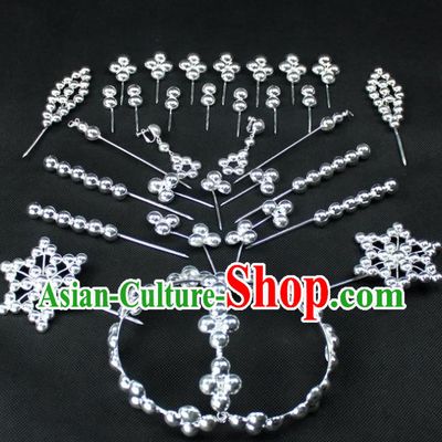 Traditional China Beijing Opera Young Lady Hair Accessories Diva Head-ornaments Complete Set, Ancient Chinese Peking Opera Hua Tan Headwear Hairpins