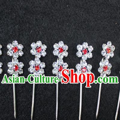 Traditional China Beijing Opera Young Lady Hair Accessories Diva Head-ornaments, Ancient Chinese Peking Opera Hua Tan Headwear Plum Blossom Hairpins