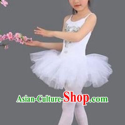 Top Grade Chinese Compere Professional Performance Catwalks Costume, Children Princess Bubble Veil Full Dress Modern Ballet Dance Dress for Girls Kids