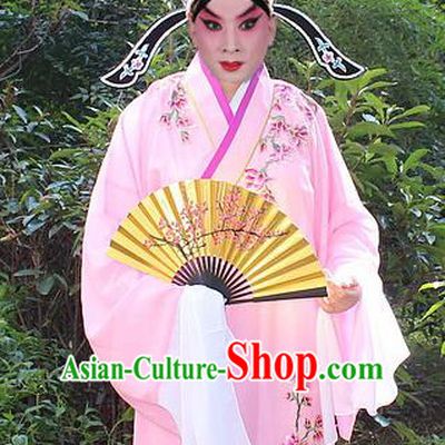 Traditional China Beijing Opera Niche Costume Scholar Embroidered Robe and Headwear, Ancient Chinese Peking Opera Embroidery Pink Xiucai Gwanbok Clothing
