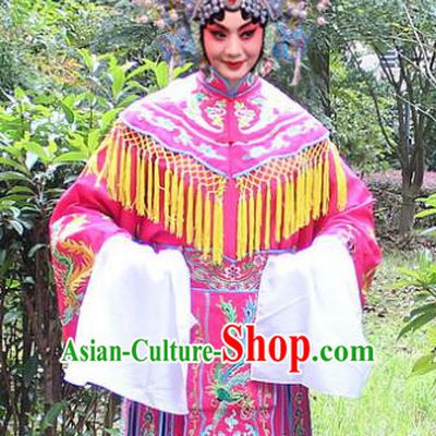 Traditional China Beijing Opera Palace Lady Hua Tan Costume Imperial Princess Embroidered Robe and Headwear, Ancient Chinese Peking Opera Female Diva Embroidery Dress Clothing