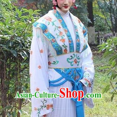 Traditional China Beijing Opera Hua Tan Costume Embroidered Dress, Ancient Chinese Peking Opera Female Diva Embroidery Dress Clothing