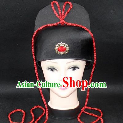 Traditional China Beijing Opera Young Men Hair Accessories Imperial Bodyguard Headwear, Ancient Chinese Peking Opera Niche Hat