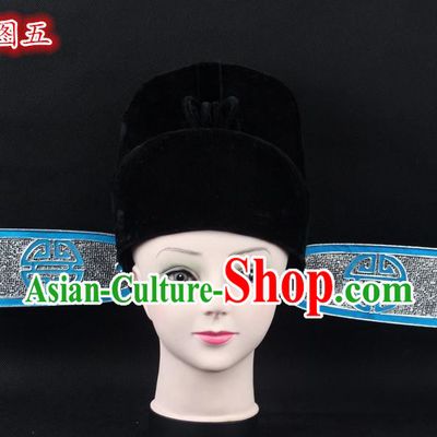 Traditional China Beijing Opera Young Men Hair Accessories Lang Scholar Hat, Ancient Chinese Peking Opera Magistrates Black Gauze Cap