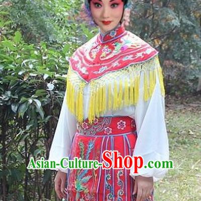 Traditional China Beijing Opera Hua Tan Costume Imperial Princess Embroidered Robe, Ancient Chinese Peking Opera Female Diva Embroidery Dress Red Clothing