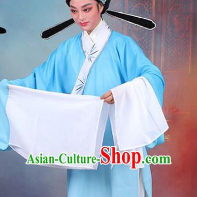 Traditional China Beijing Opera Niche Costume Lang Scholar Embroidered Robe, Ancient Chinese Peking Opera Embroidery Bamboo Clothing