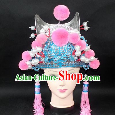 Traditional China Beijing Opera Lang Scholar Niche Hat, Ancient Chinese Peking Opera Eunuch Cap Headwear Prime Minister Hat