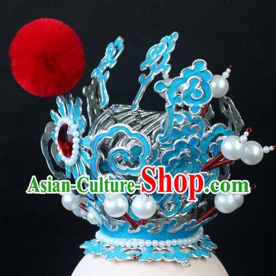 Traditional China Beijing Opera Lang Scholar Niche Sun Wukong Tuinga, Ancient Chinese Peking Opera Crown Prince Headwear