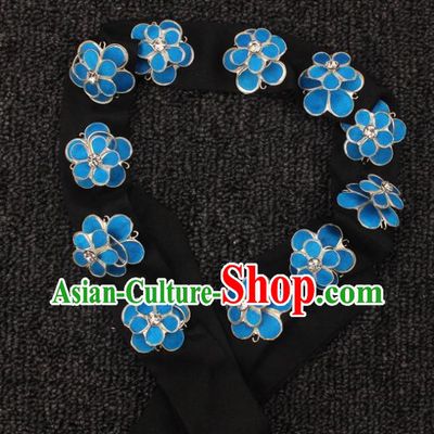Traditional China Beijing Opera Young Lady Hair Accessories Plum Blossom Headband, Ancient Chinese Peking Opera Hua Tan Diva Headwear